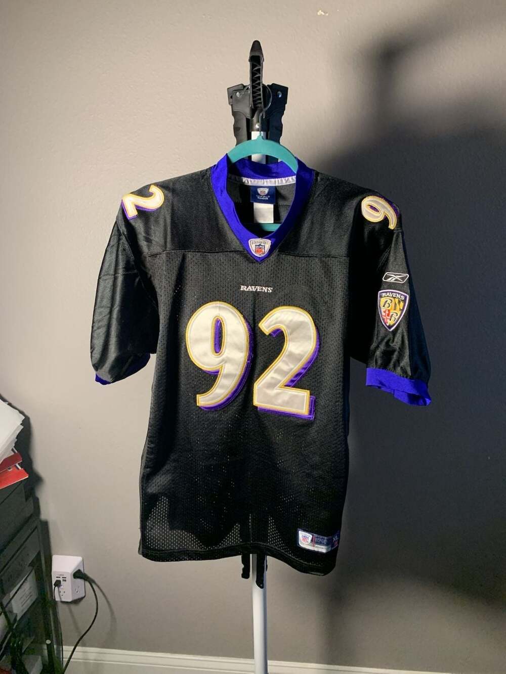 Vintage Reebok Baltimore Ravens Haloti Ngata #92 NFL Alternate Jersey Black Size